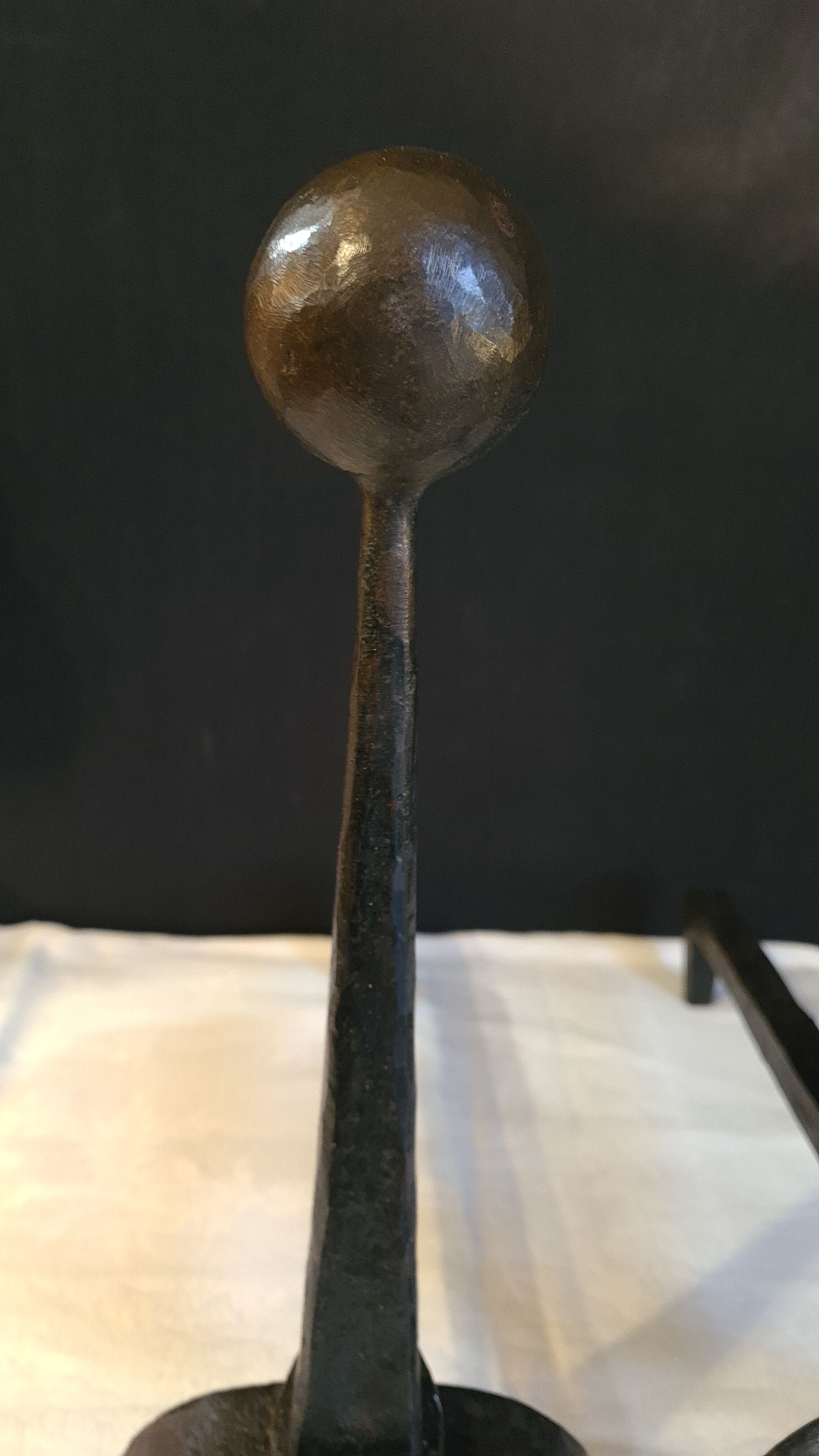 pair of cast iron chenet