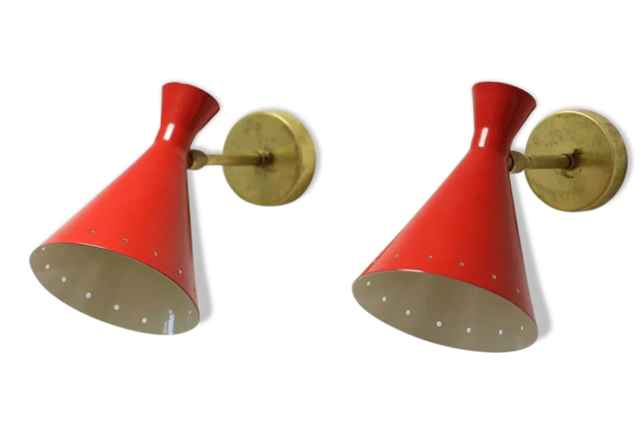 Wall lamps in the style of Italian creations of the 50s