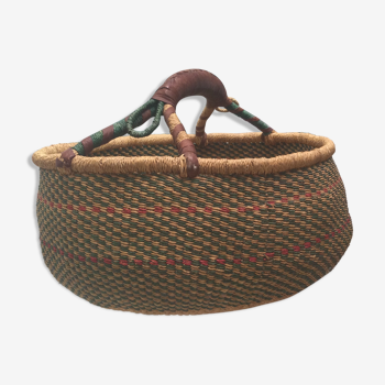 Natural fiber basket
