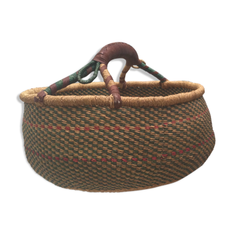 Natural fiber basket