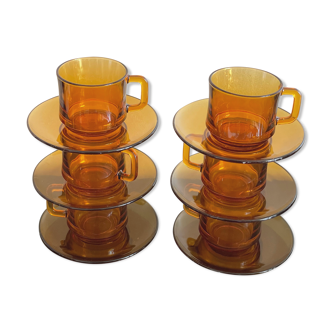 Duralex Amber Coffee Service