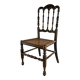 Child's Chair Napoleon III in Blackened Wood and Cane – Late 19th Century