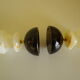 Pair of candlesticks in Crystal and onyx stone