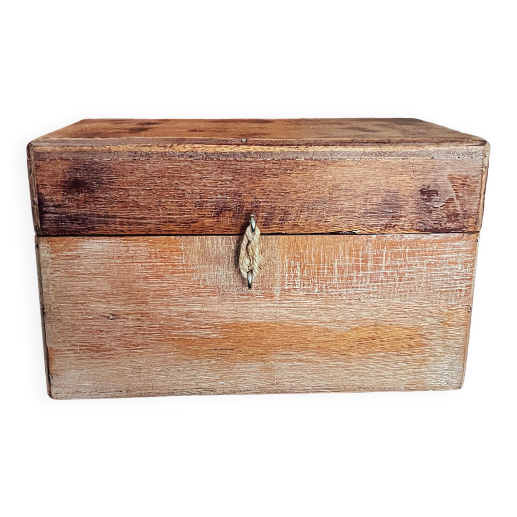 Old wooden kitchen storage box