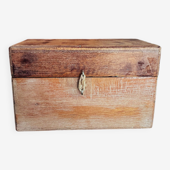 Old wooden kitchen storage box