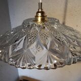 Vintage molded glass pendant light