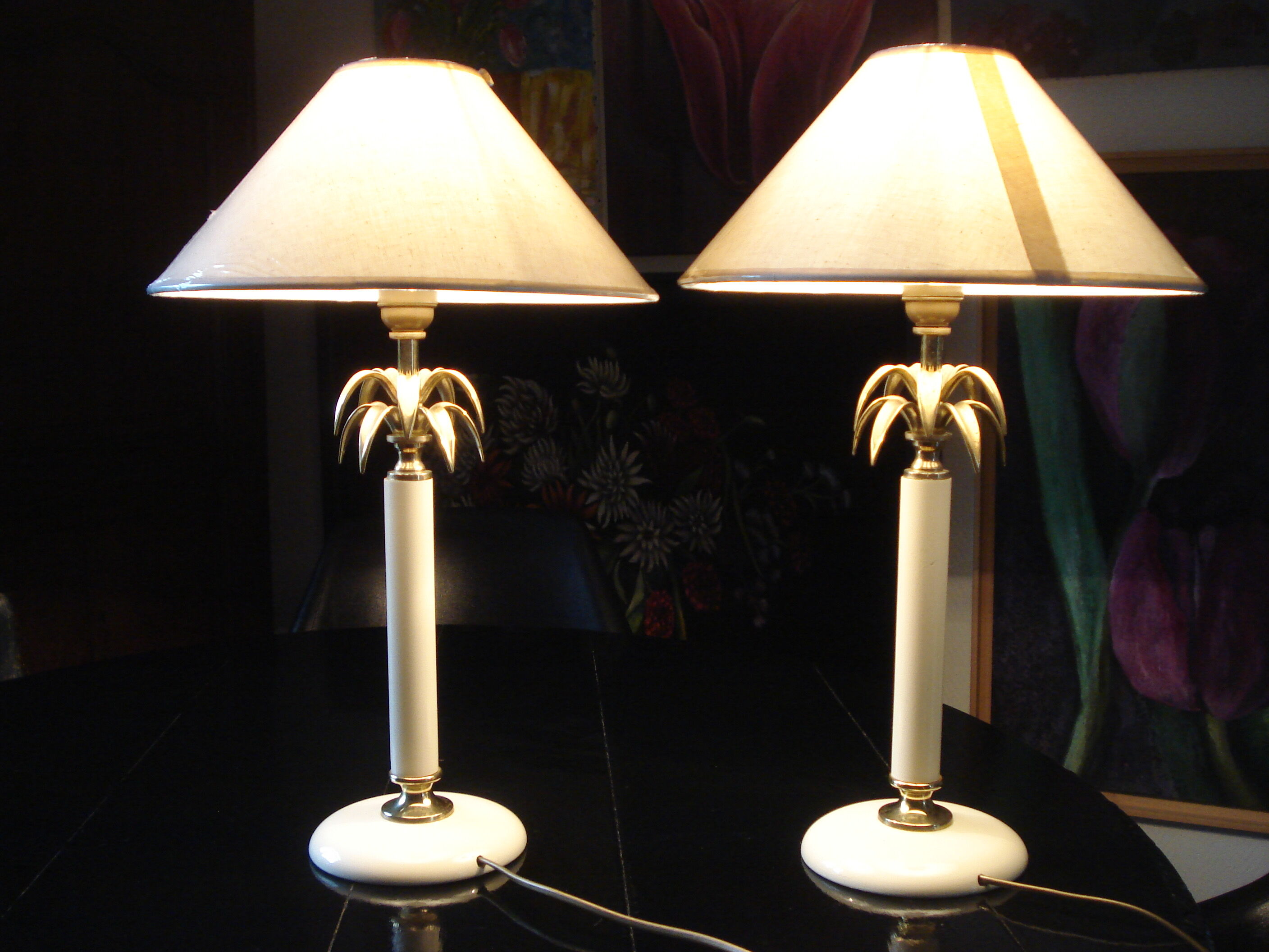 Pair of "pineapple" lamps 1980