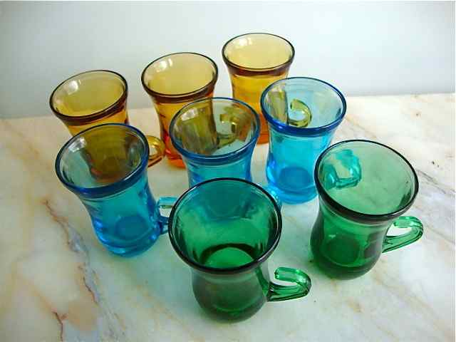 8-cup set of vintage coffee cups