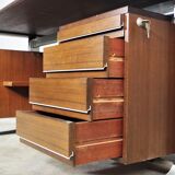 Desk and two chairs by Fantoni, 1960, set of 3