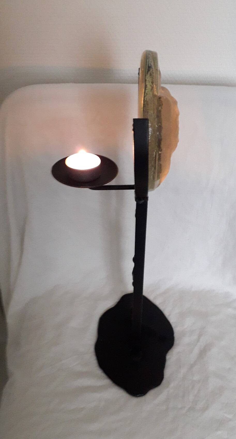 Elephant candle holder sculpture