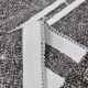 White & Black Striped Oversize Kilim Rug, 206x304Cm