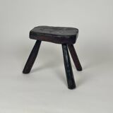 Vintage Brutalist Tripod Stool