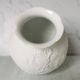 Vase boule roses porcelaine blanche