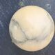 Sphere or ball in gray and vintage beige alabaster