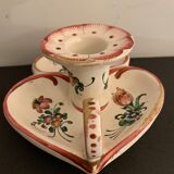 Candle holder or cellar rat in polychrome earthenware