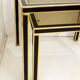 Paire de tables gigognes noir & or 1970'