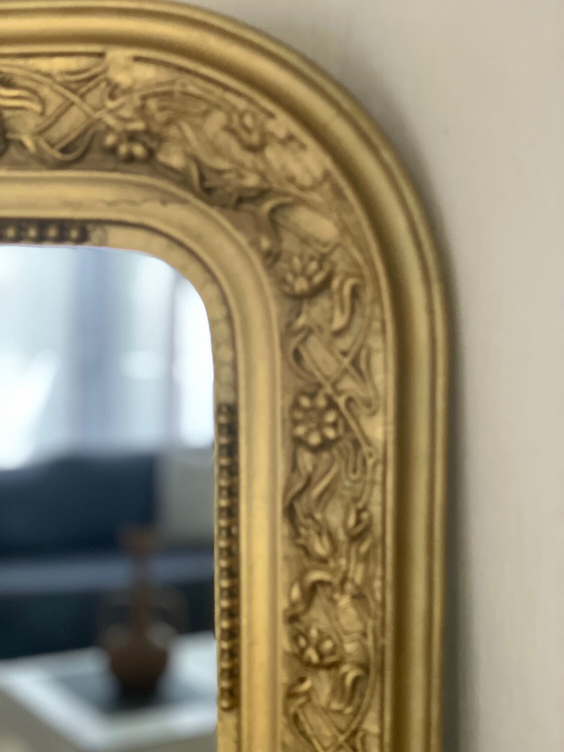 Antique Louis-Philippe carved mirror 90x65 cm