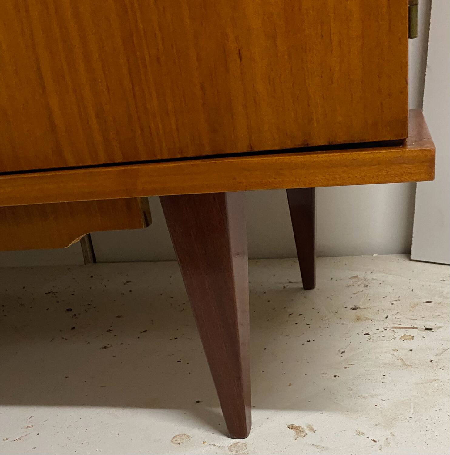 Vintage wardrobe with compass feet from the 60s