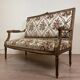 Louis XVI Style Bench In Golden Wood, mid-19th century