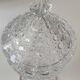 Large lead crystal candy dish/Drageoir. Tritschler Winterhalder. Dome shape, faceted patterns. Dim 30 x 15 cm