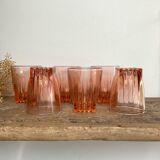 6 verres Rosaline vintage « art déco »