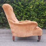 Large faauteuil crapaud  capitonnés