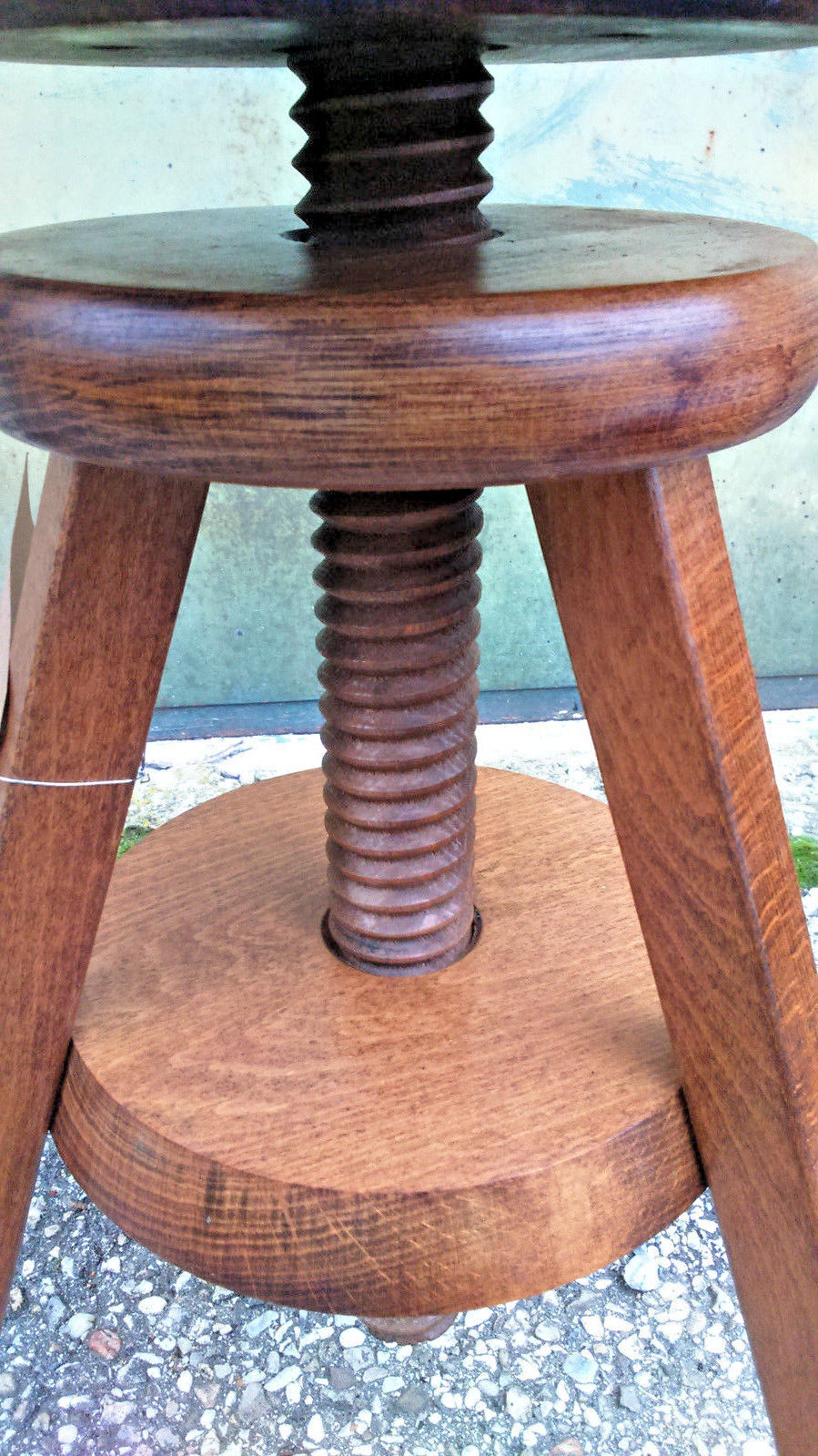 Stool has screws in softwood workshop old vintage new stock year 60
