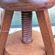 Stool has screws in softwood workshop old vintage new stock year 60