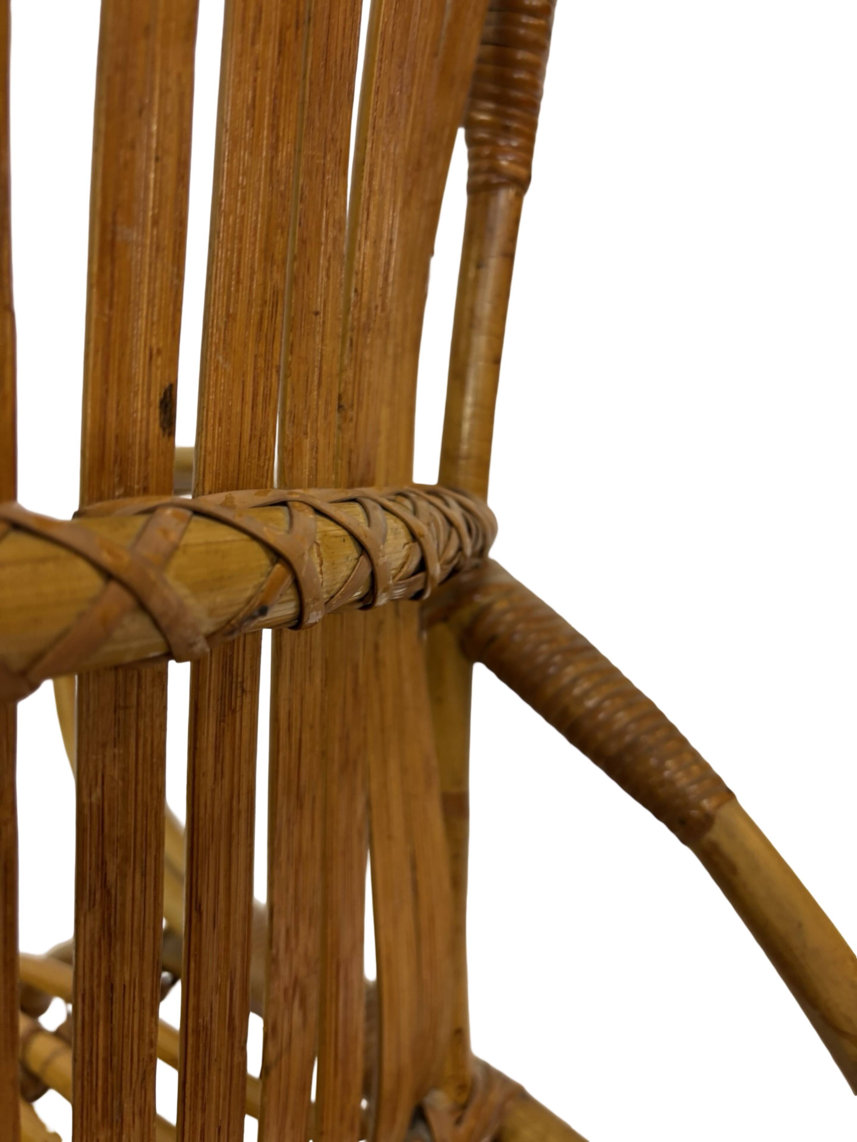 Vintage Rattan Chair Dirk Van Sliedregt Rohe Noordwolde 1960