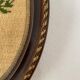 2 oval frames vintage floral embroidery