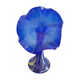 Opaline vase shape blue flower