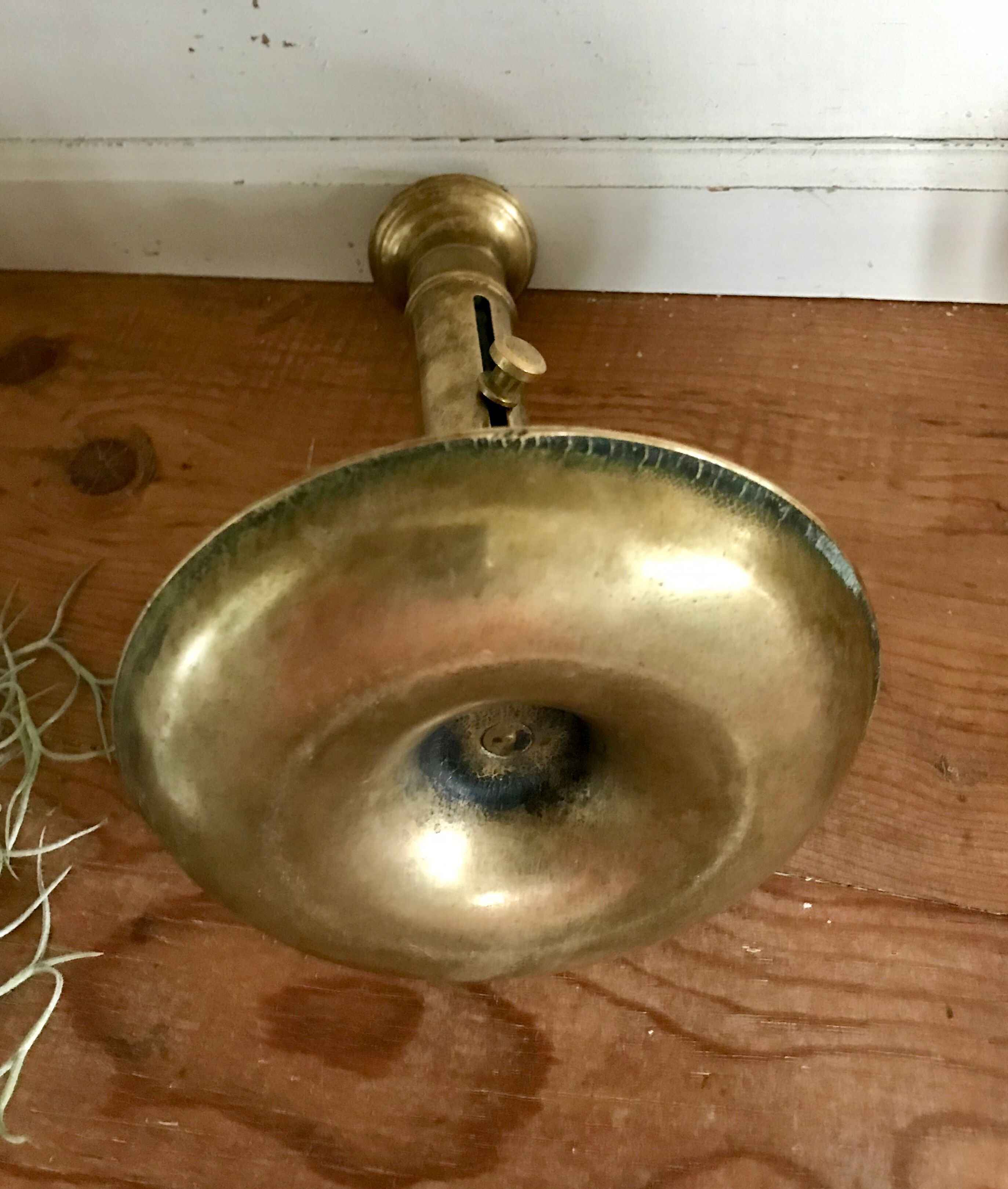 Old brass candlestick