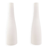 Hanging lamps in handmade/mouth-blown white Murano glass, Italy 1990s