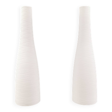 Hanging lamps in handmade/mouth-blown white Murano glass, Italy 1990s