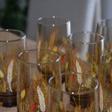 8 amber glasses from the 70s-80s.
