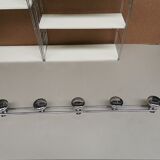 Vintage wall coat rack 70 to 5 Chrome hooks