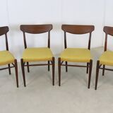 Set of 4 Lübke chairs dining chairs Danish Design