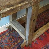 Workbench in solid oak, mid-20th century