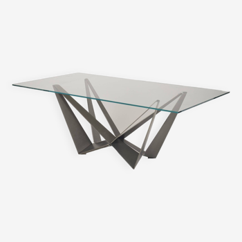 Andréa Lucatello glass and metal dining table
