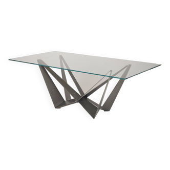 Andréa Lucatello glass and metal dining table