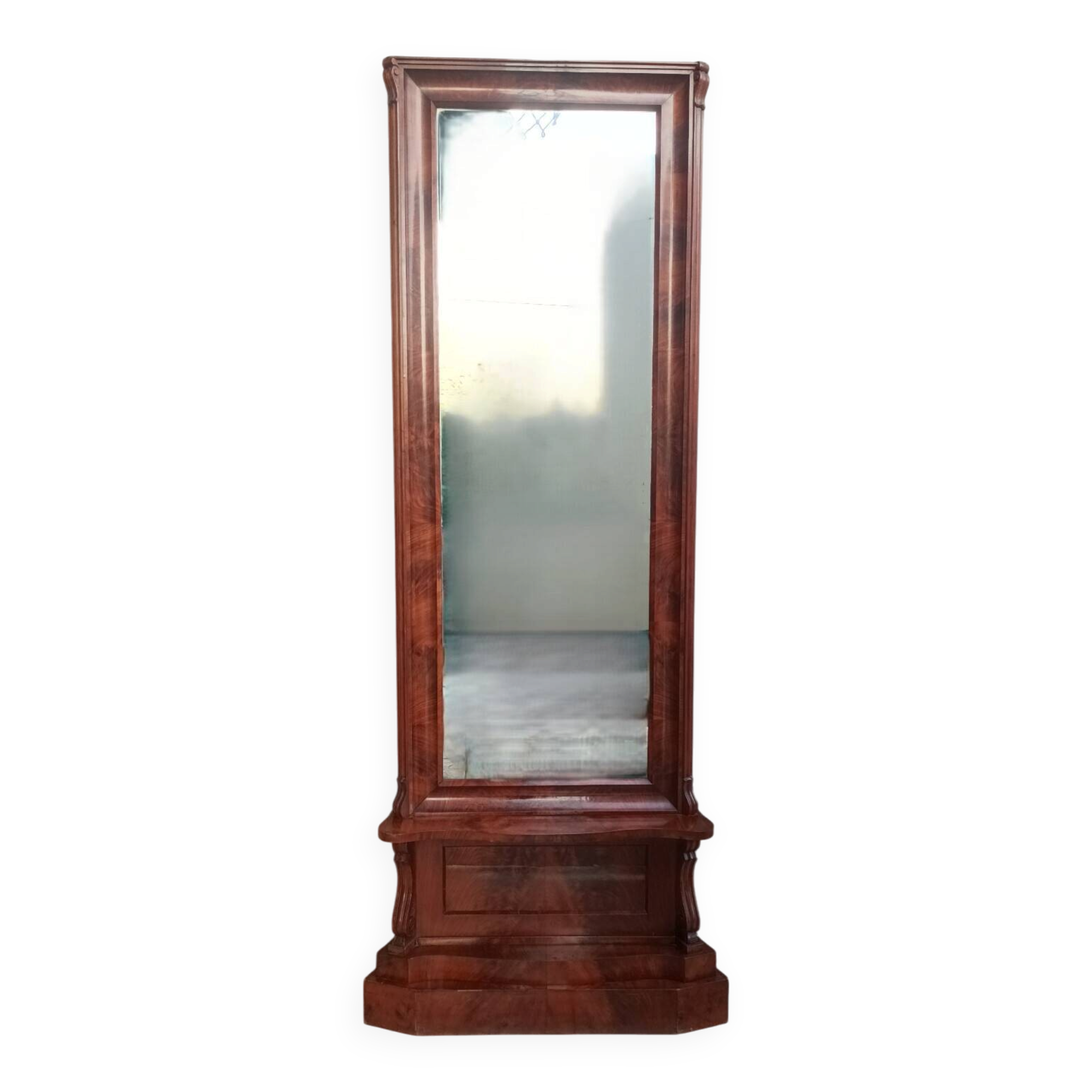 Large Empire mahogany mirror