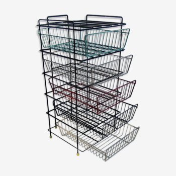 Vintage trolley storage rack 1950