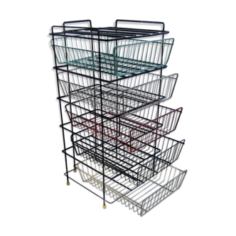 Vintage trolley storage rack 1950