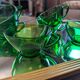 6 emerald green cups – 1970s, retro light