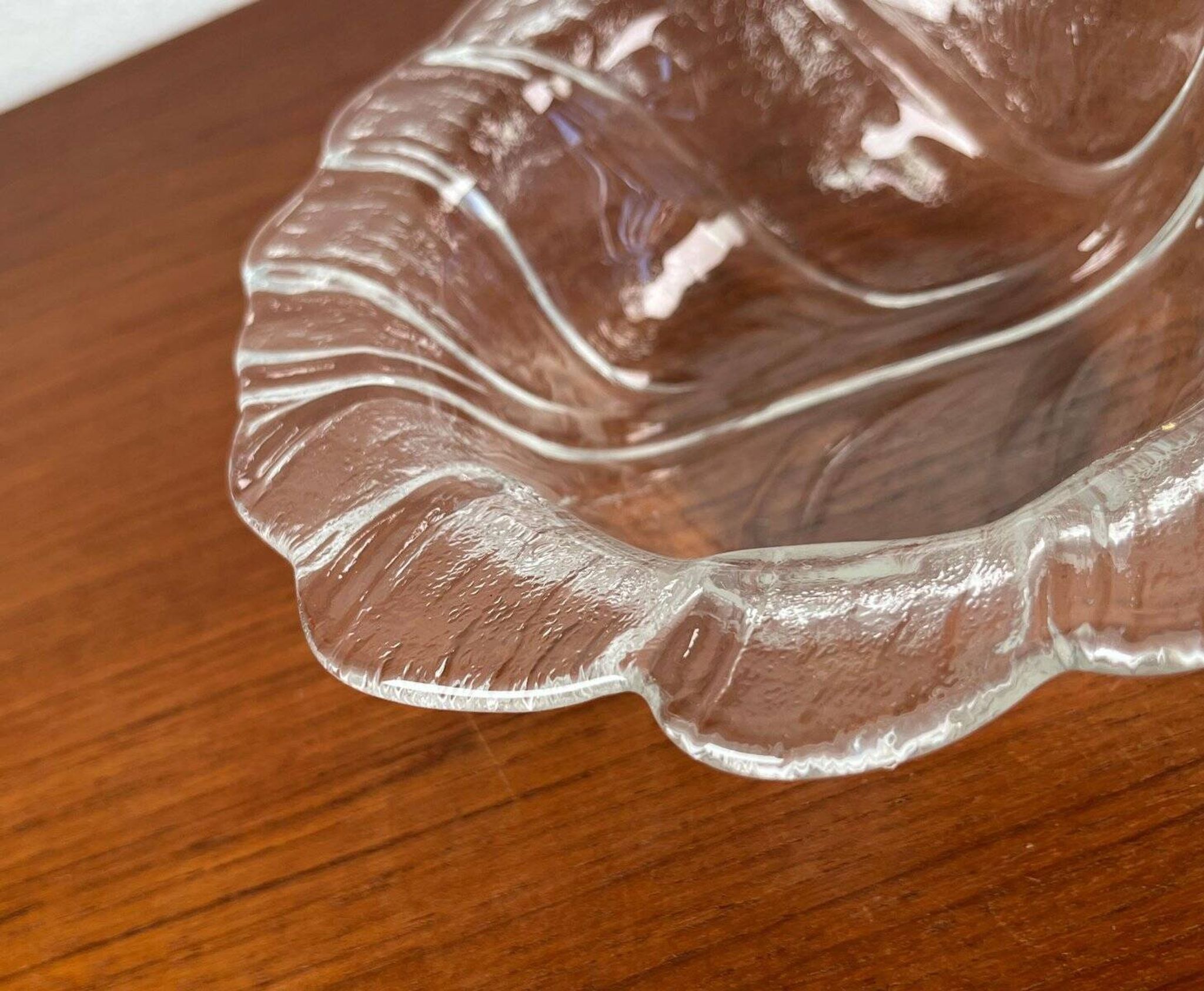 Small vintage bowl from the Eden series in glass by Lars Hellsten for Orrefors, Sweden, 1970s.