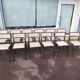 Set of 12 vintage Danish metal and fabric chairs