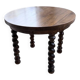 Table 1900 walnut round turned legs