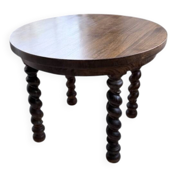 Table 1900 walnut round turned legs