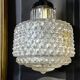 Mid Century small hobnail glass hanging ceiling lamp
