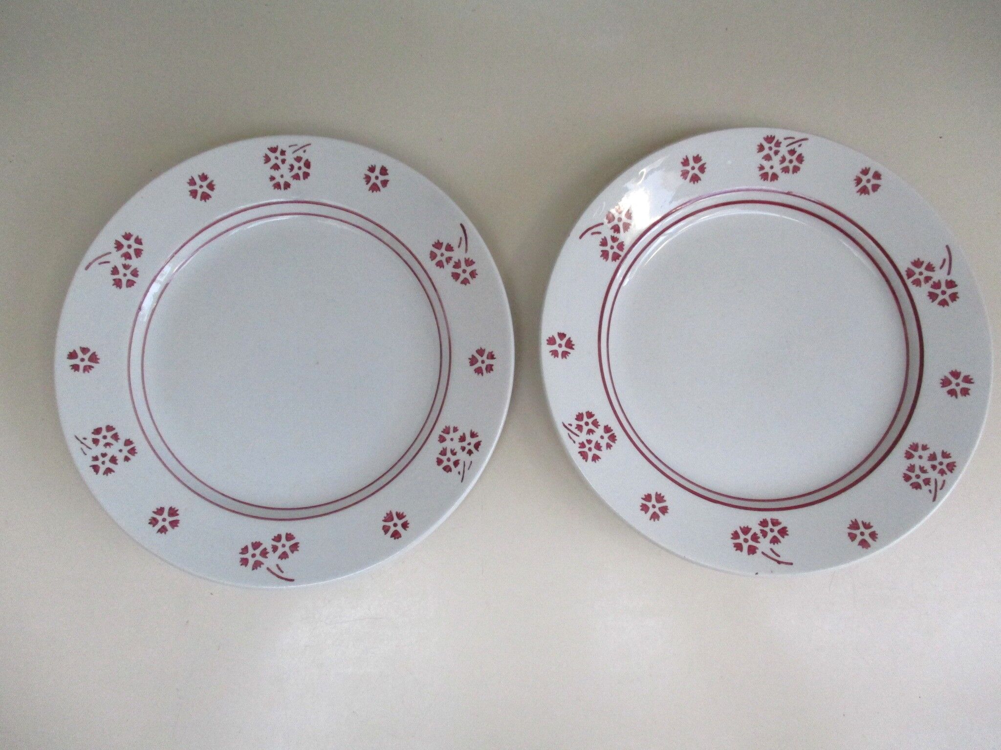 7 dessert plates in earthenware K G de Lunéville Model Danièle